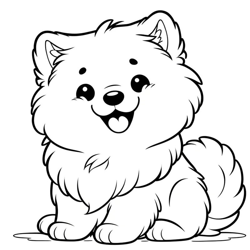 tranh tô màu con chó 35