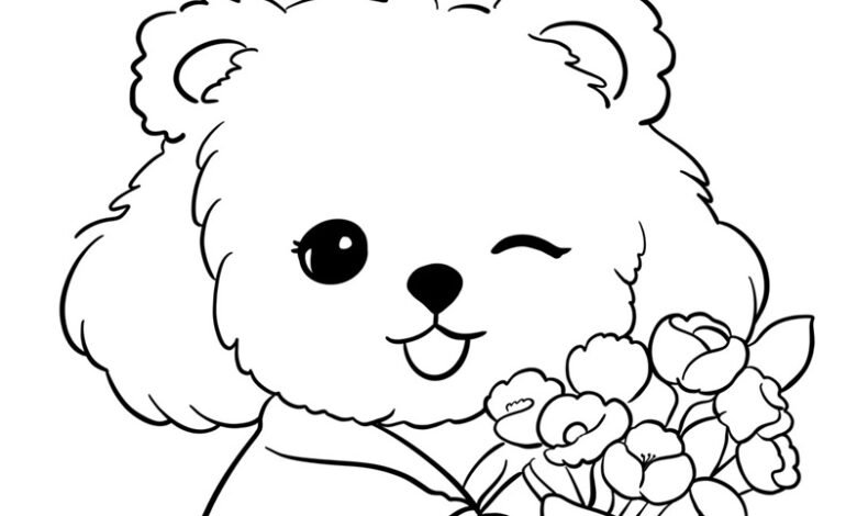 tranh tô màu con chó 36