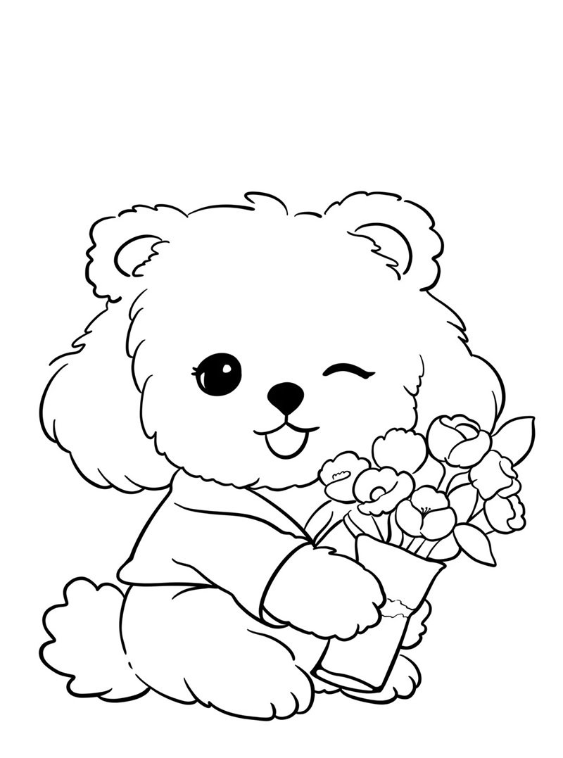 tranh tô màu con chó 36