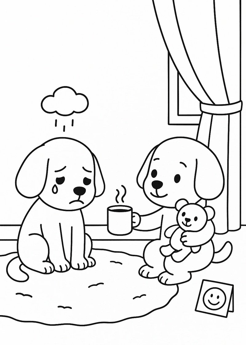 tranh tô màu con chó 39