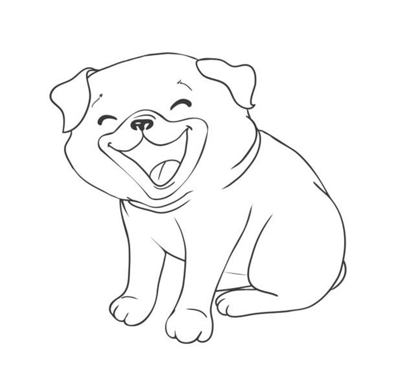 tranh tô màu con chó 4