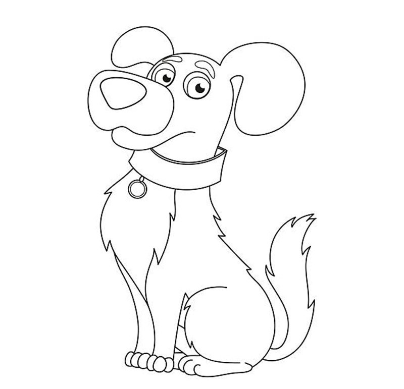tranh tô màu con chó 9