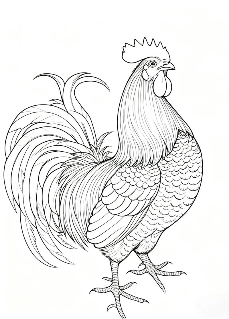 tranh tô màu con gà 18