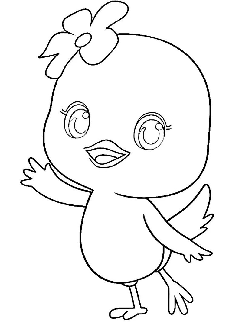tranh tô màu con gà 19
