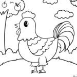 tranh tô màu con gà 24