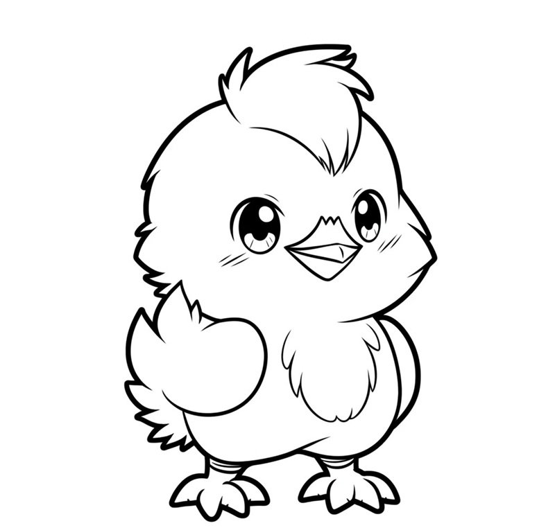 tranh tô màu con gà 27