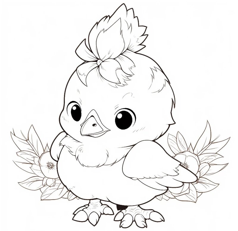 tranh tô màu con gà 28