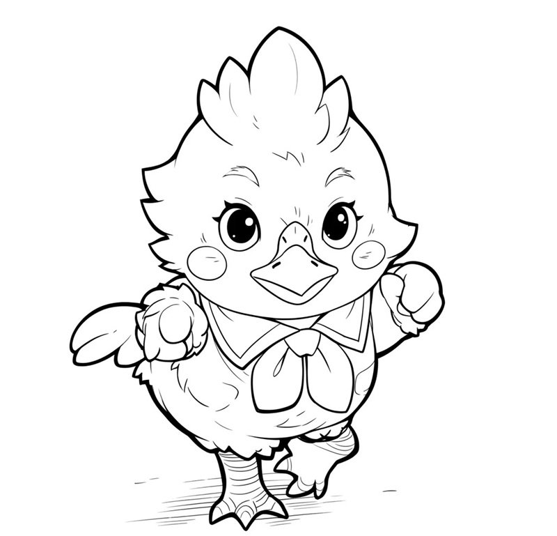 tranh tô màu con gà 29