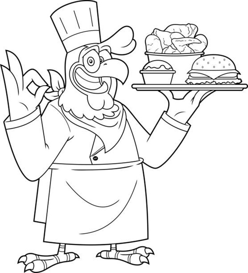 tranh tô màu con gà 9