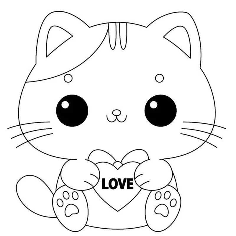 tranh tô màu con mèo 10