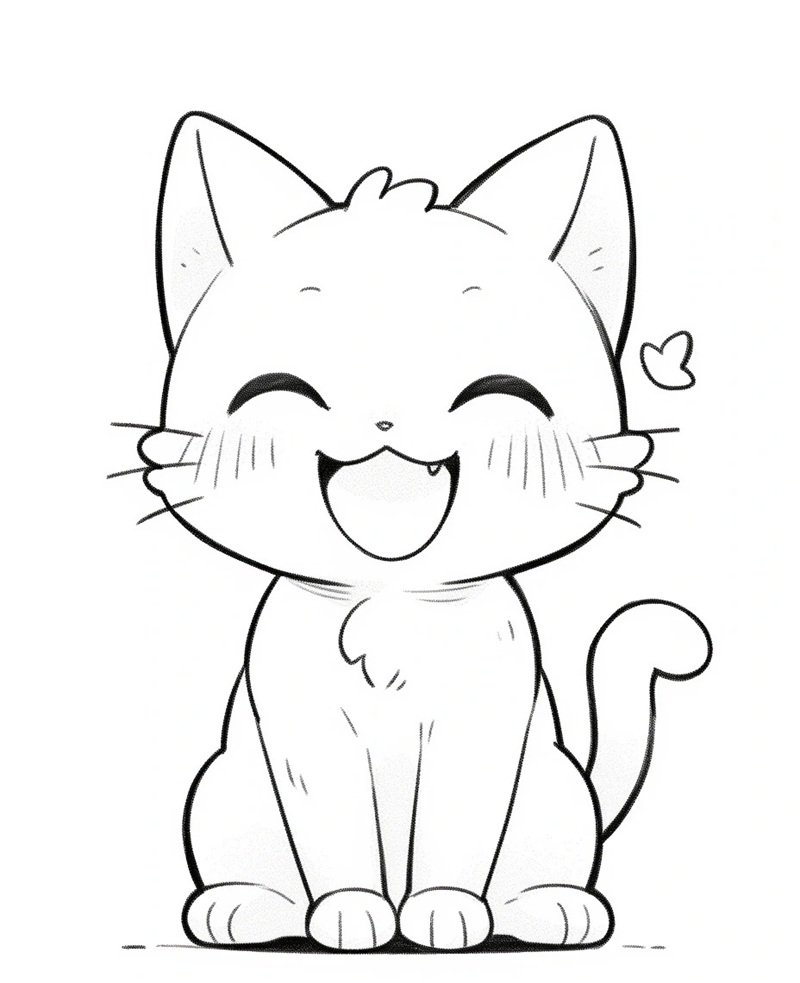tranh tô màu con mèo 21