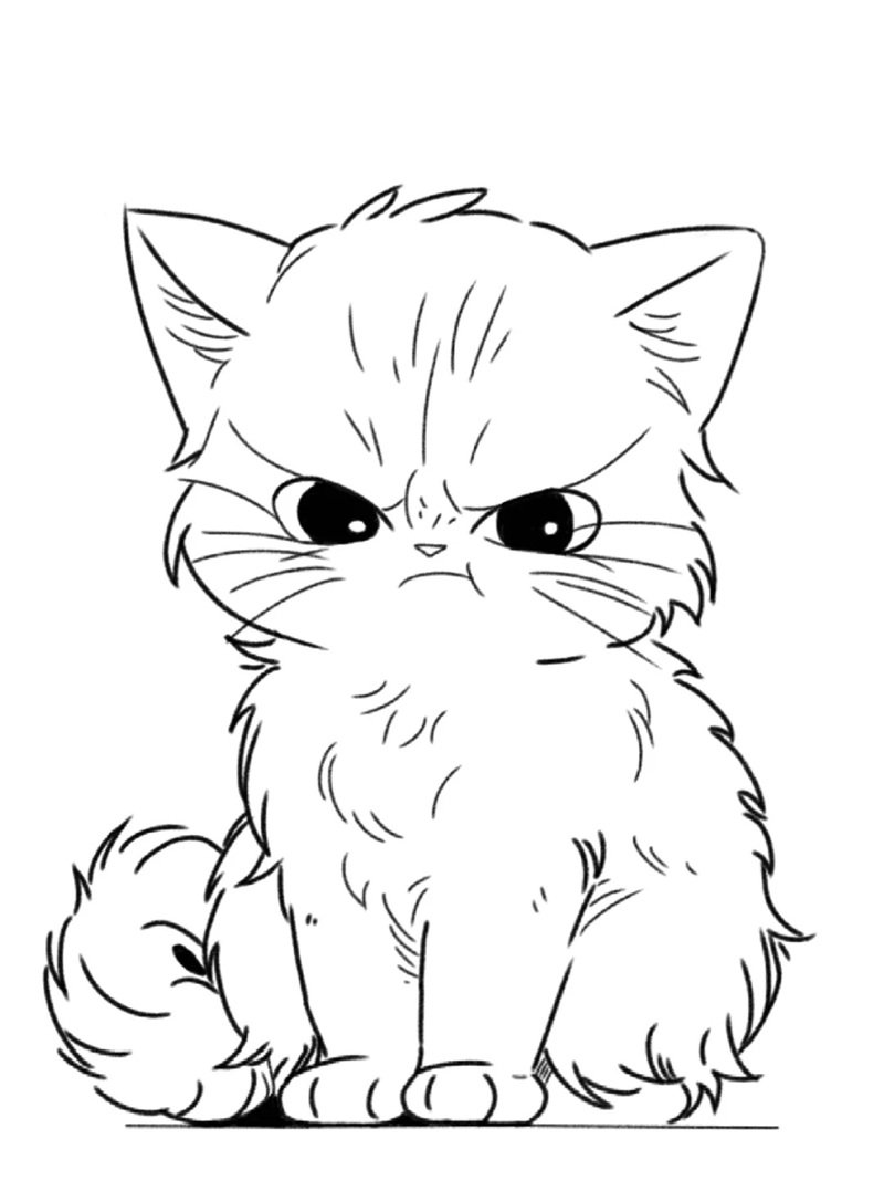 tranh tô màu con mèo 24