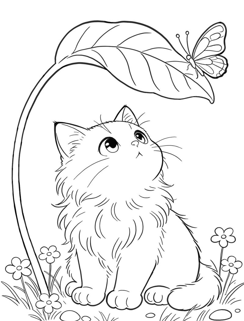 tranh tô màu con mèo 25