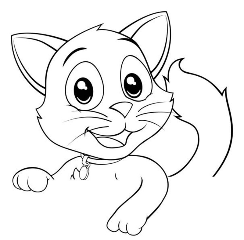 tranh tô màu con mèo 3