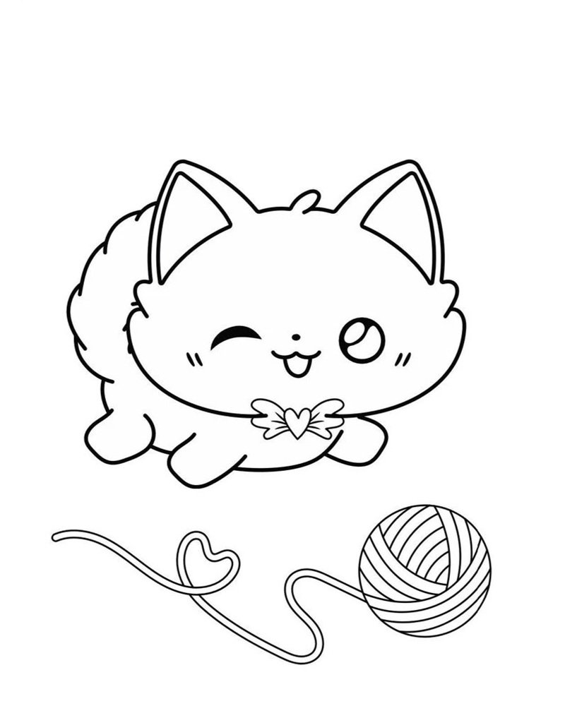 tranh tô màu con mèo 30