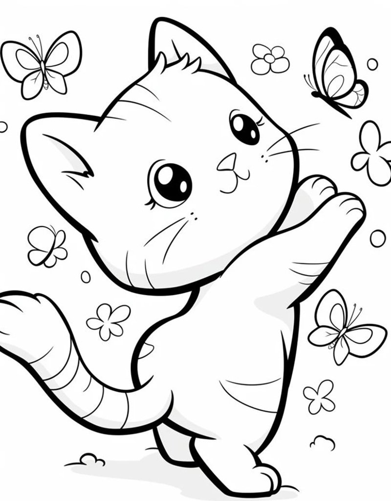 tranh tô màu con mèo 31