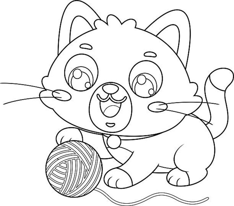 tranh tô màu con mèo 6