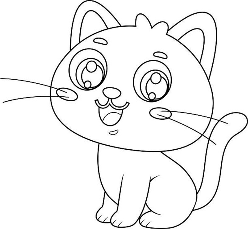 tranh tô màu con mèo 7