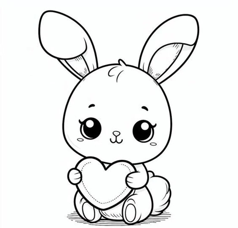 tranh tô màu con thỏ 13