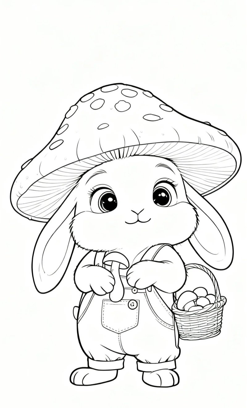 tranh tô màu con thỏ 16