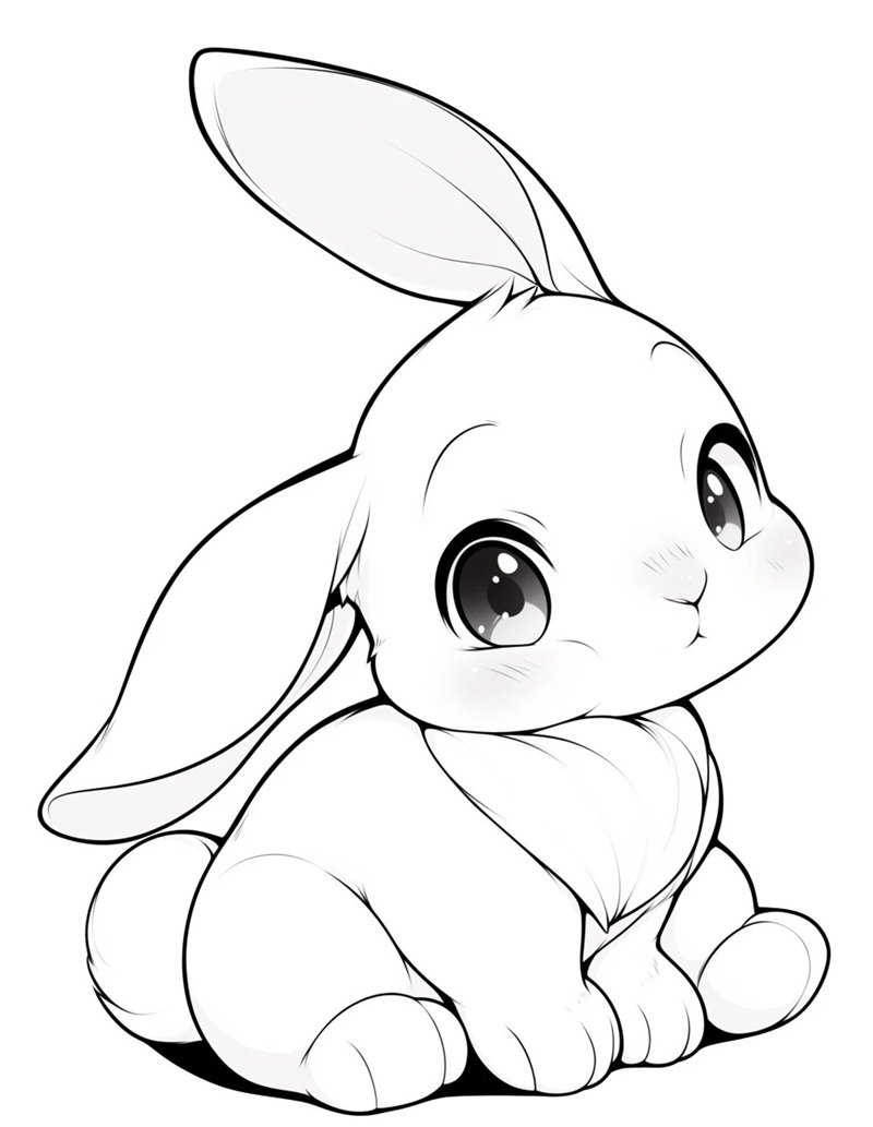 tranh tô màu con thỏ 20