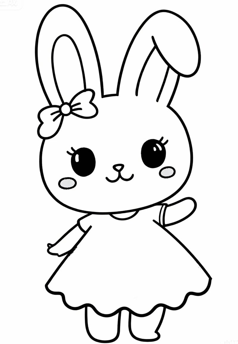 tranh tô màu con thỏ 24