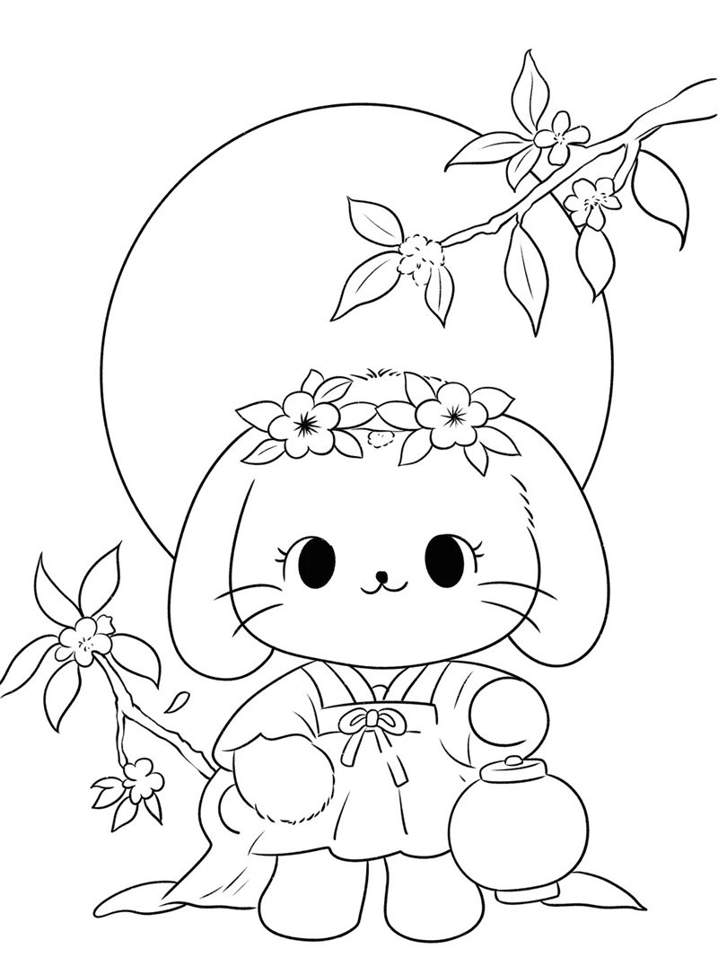 tranh tô màu con thỏ 26