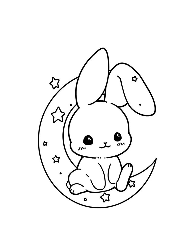 tranh tô màu con thỏ 29