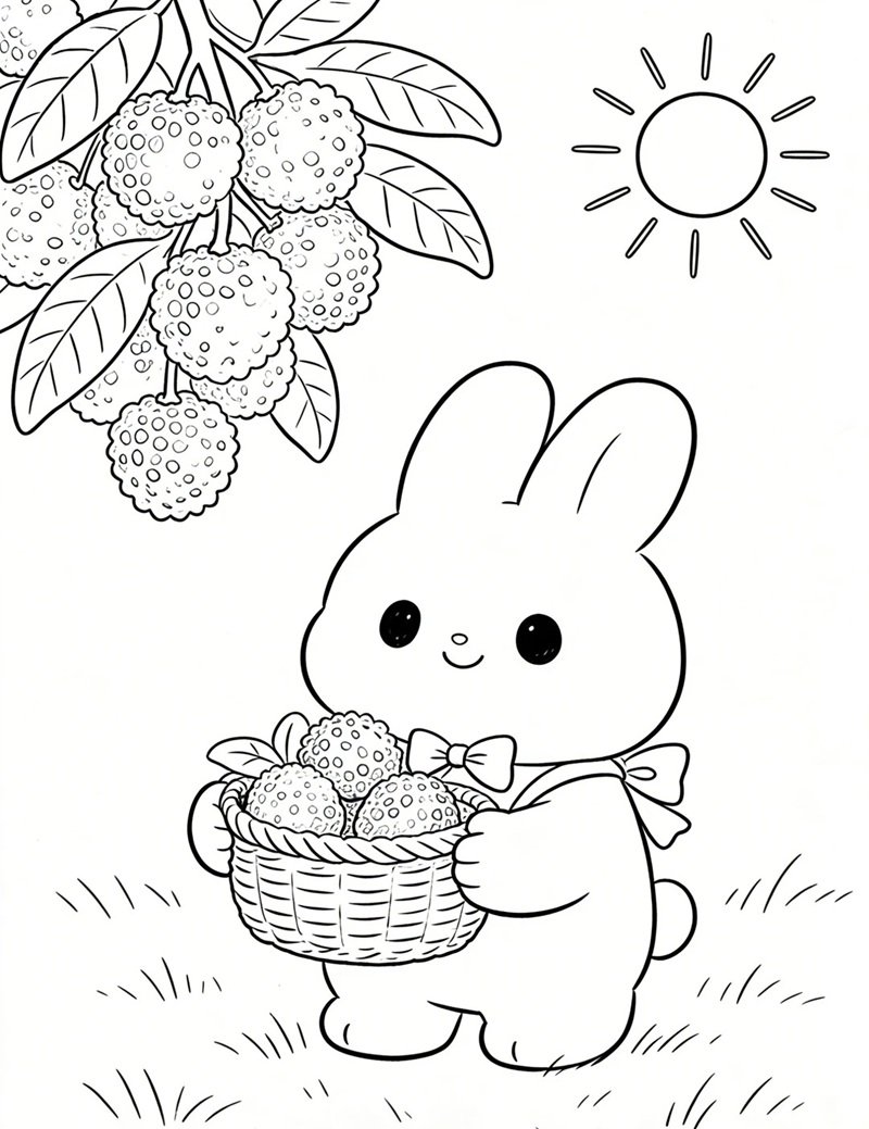 tranh tô màu con thỏ 38