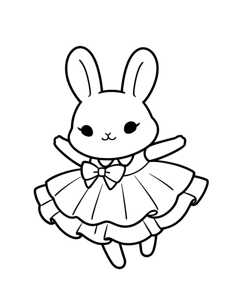 tranh tô màu con thỏ 40