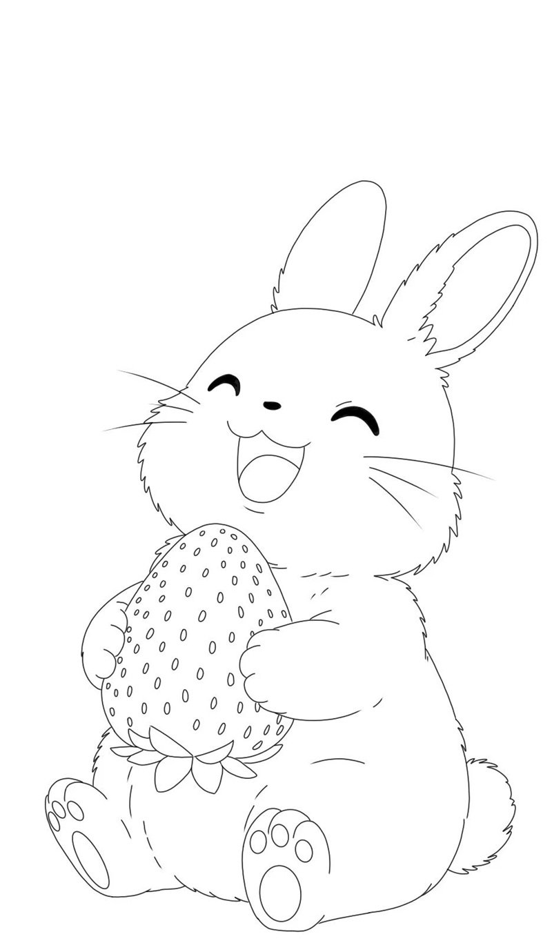 tranh tô màu con thỏ 41