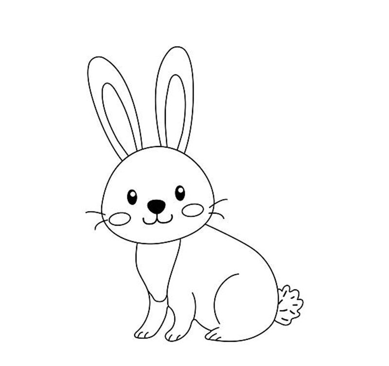 tranh tô màu con thỏ 5