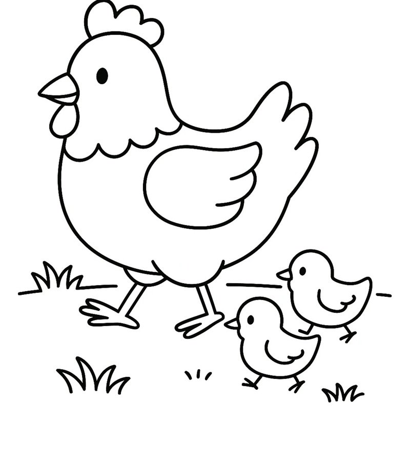 tranh to màu con vật cute