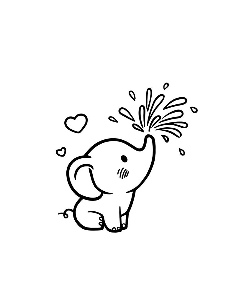 tranh tô màu con voi 23