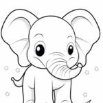 tranh tô màu con voi 24