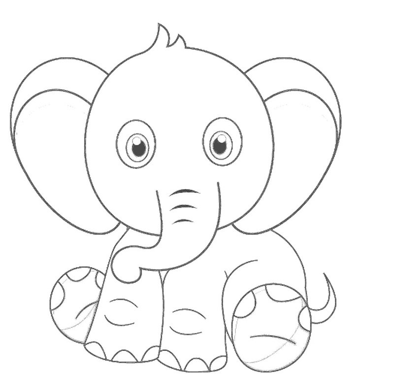 tranh tô màu con voi 26
