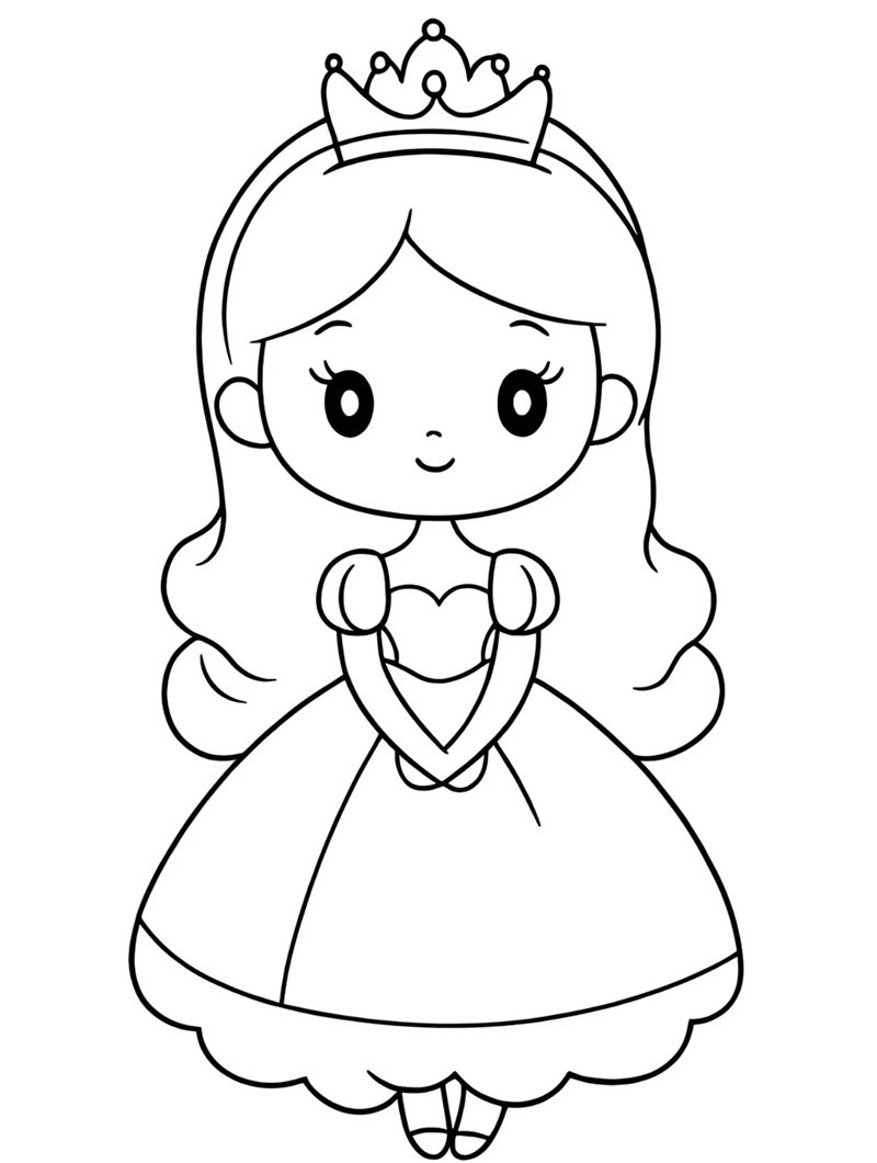 tranh tô màu công chúa 1