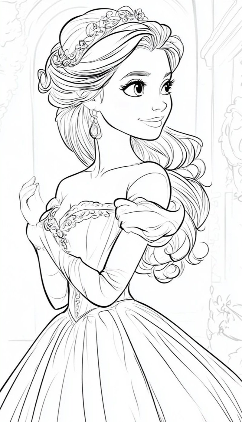 tranh tô màu công chúa 16