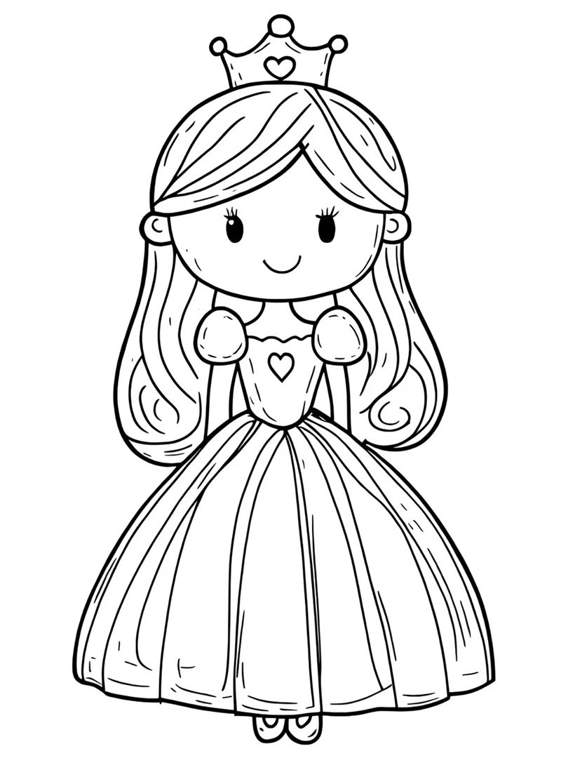tranh tô màu công chúa 2