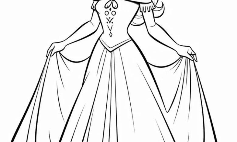 tranh tô màu công chúa 25