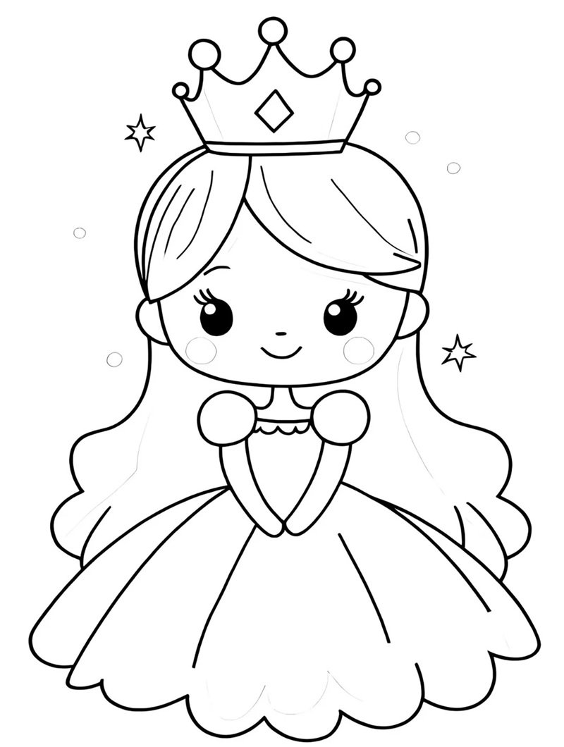 tranh tô màu công chúa 3