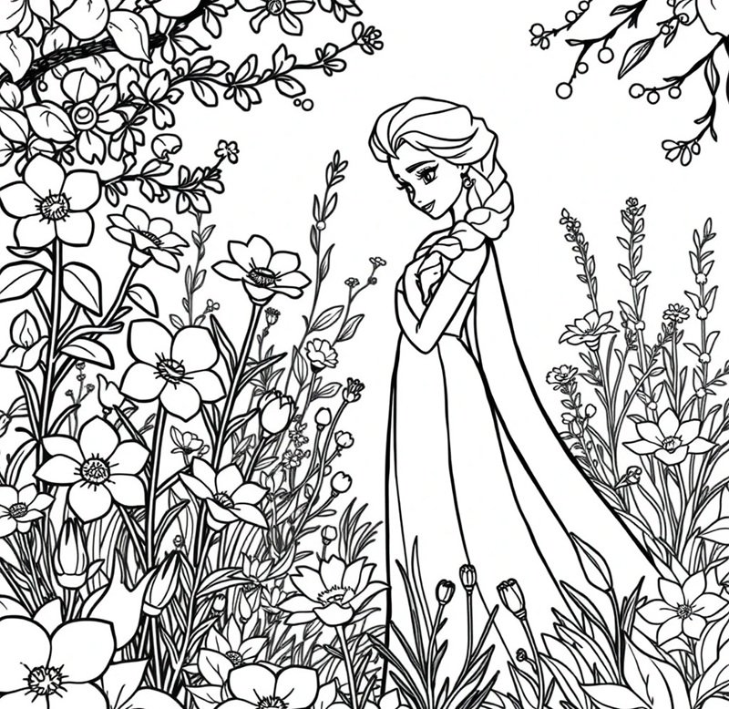 tranh tô màu công chúa 34