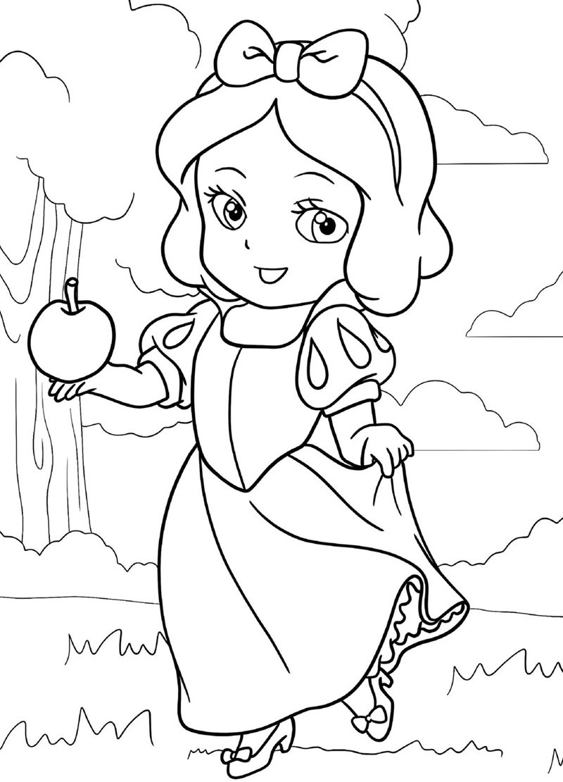 tranh tô màu công chúa 5