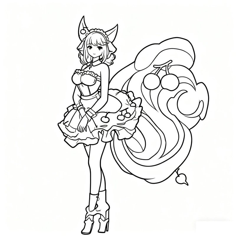 tranh tô màu công chúa anime 12