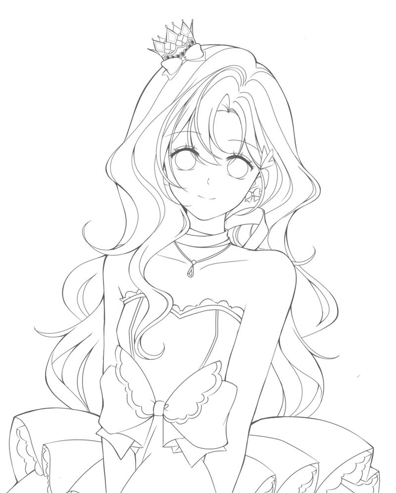 tranh tô màu công chúa anime 21