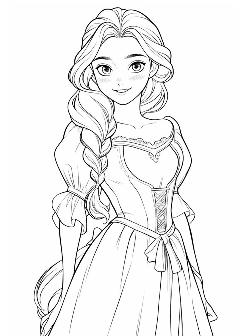 tranh tô màu công chúa anime 25