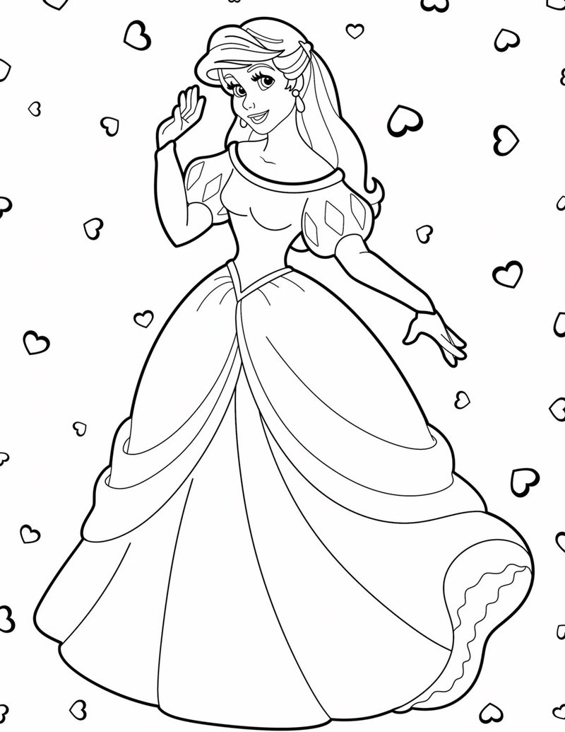 tranh tô màu công chúa anime 28