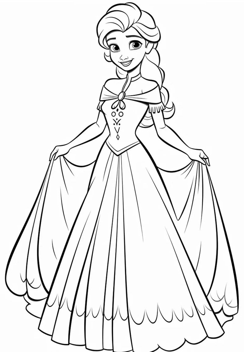 tranh tô màu công chúa anime 29