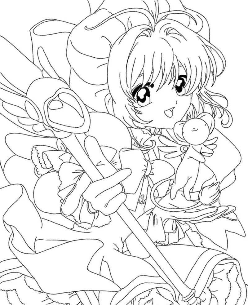 tranh tô màu công chúa anime 3