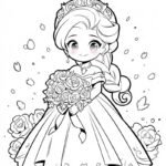 tranh tô màu công chúa anime 32